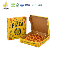 Boîtes à pizza en carton ondulé imprimées sur mesure, emballages en carton de qualité alimentaire avec logo pour les plats à emporter, les restaurants de restauration rapide
