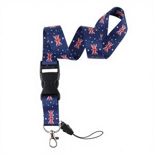 Herstellerangepasste Nationalflaggen-Handyschlaufe ID-Schlüsselband Ausweishalter Schlüsselband Schulband Polyester-Schlüsselband - Product Image 6