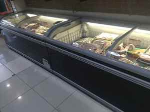 4-Cửa Thẳng Đứng Thép Không Gỉ Mở Hiển Thị Không Khí Mát Siêu Thị Cửa Hàng Tạp Hóa Ice Cream Cửa Hàng Fan Đơn-Nhiệt Độ Thịt - Product Image 6