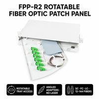 Panel de Conexiones de Fibra Óptica 1U 2U 3U con Bandeja Giratoria para Rack de 19 y 21 Pulgadas, Adaptador LC SC FC, Pigtail, 12, 24, 48, 72, 144 Fibras ODF
