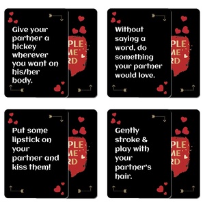 Nuevas Tarjetas de Juego de Mesa Creativas y Personalizables para Parejas, 50 Piezas, Material de Papel, Accesorios de Verdadero o Reto, <span class=keywords><strong>Serie</strong></span> Prueba del Alma - Product Image 5