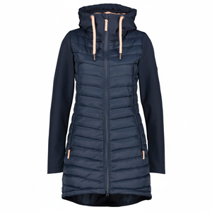 Gabardina larga resistente al agua para mujer, chaqueta cortavientos con capucha extraíble reflectante, talla grande - Product Image 1