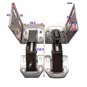 Đồ nội thất phần cứng không có khoan vô hình 90 độ ếch bản lề Châu Âu <span class=keywords><strong>Side</strong></span> <span class=keywords><strong>mount</strong></span> Bản lề cho xuống cửa tủ - Product Image 6