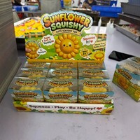 Nouvelle balle anti-stress souple et croustillante en forme de tournesol, bloc de construction croustillant rempli, jouet à presser fait main sans rebond