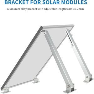 Support de montage solaire réglable 15-30 degrés pour toit en tôle ondulée en alliage d'aluminium avec finition anodisée - Product Image 3