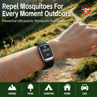 Bracelet anti-moustiques ultrasonique portable d'extérieur, répulsif physique contre les insectes, avec longue autonomie de batterie pour les voyages