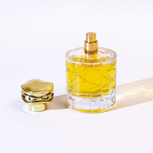 ขวดน้ำหอมแก้วหรูหราขนาด 100 มล. แบบขายส่ง ขวดเปล่าใช้ซ้ำได้พร้อมฝาจีบ รูปทรงกลม กล่องบรรจุภัณฑ์ขนาด 50 มล. สำหรับผู้หญิง - Product Image 3