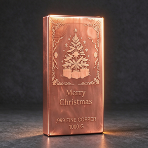 1KG <b>copper</b> bullion bar for Christmas <b>Gift</b> Souvenir - Product Image 2