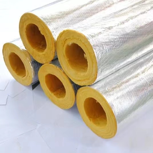 Centrifugal Glass Wool Steam Pipe Insulation Shell 30-150mm Thickness Without Aluminum Foil