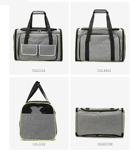 Cage pour chien et chat en maille respirante de qualité supérieure sac Carrie de voyage extensible de grande capacité pour animaux de compagnie avec système de chariot - Product Image 5