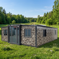 Conteneur extensible personnalisable de 30 pieds, structure en acier traditionnelle, conteneur facile à installer, maison en conteneur