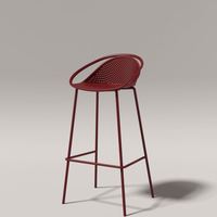 Chaise haute d'extérieur moderne pour îlot de cuisine, tabouret de bar en plastique durable pour la maison, l'hôtel, la salle à manger, le salon, stable