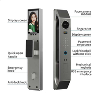 Kunci Pintar Biometrik 3D Face ID dengan Ukiran Presisi CNC, Pemantauan Panggilan Video, Interkom, Kunci Wifi Tuya, Harga Pabrik