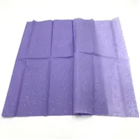 Papier d'emballage de mouchoirs à paillettes, coloré et violet, 17 grammes, 100 PK