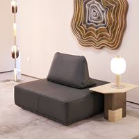 Ensemble de canapé en cuir importé d'Italie moderne de luxe en usine de Foshan, canapé design, série en cuir épais, canapé de salon