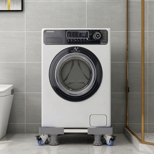 Base de lave-linge avec roulettes avec rouleau de levage Base de lave-linge avec roulettes Support de réfrigérateur mobile réglable - Product Image 1