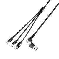 Kabel USB pengisian daya Cepat 3 dalam 1, kabel USB nilon kepang kualitas tinggi