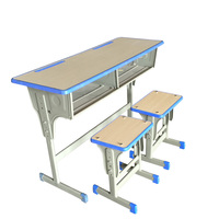 Chaise de bureau double moderne en bois pour salles de classe (primaire, collège, lycée, université) – Vente en gros directe fabricant