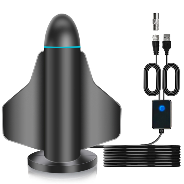 Xinhongyu 4K 1080P Digital DVB-T TV Antenna Indoor and Outdoor Network Free Reception with Amplifier Cable for Home Smart TV