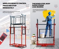 Plateforme élévatrice verticale électrique pliable pour échafaudage, taille de table personnalisable, capacité robuste pour matériaux
