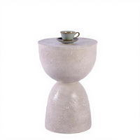 2024 nouvelle Table d'appoint moderne minimaliste en métal à couches de vagues stockage texturé en ciment brossé pour fer à manger pour salon chambre