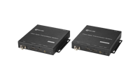 Konverter Ekstender Serat Optik Video ke Audio 10KM LC Siaran TV Langsung 40G Rate 1 Channel Forward 4K60Hz