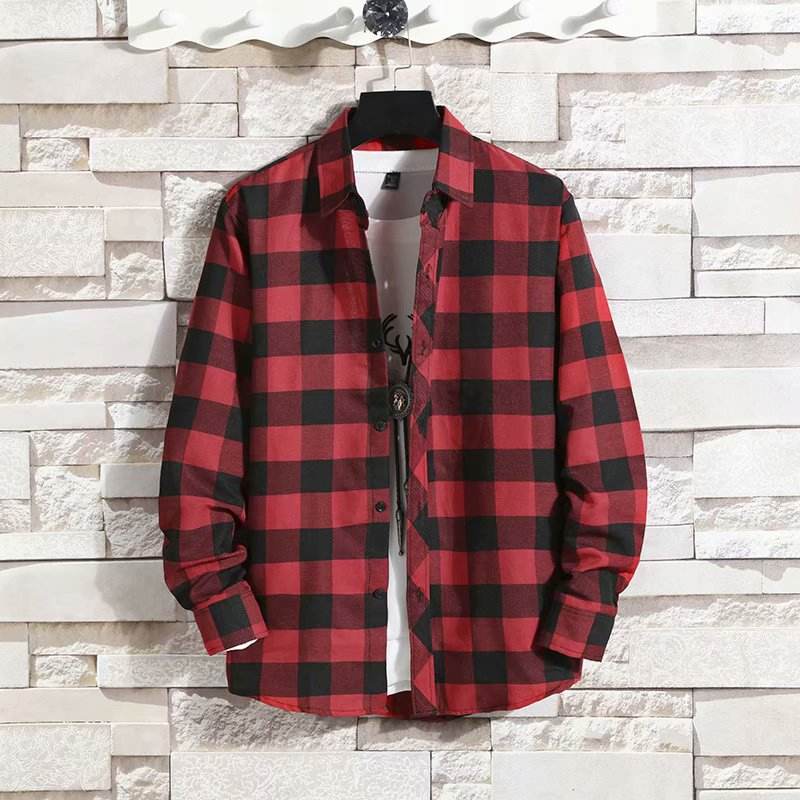 Classic black red check