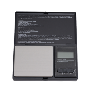 Mini báscula electrónica de bolsillo de acero de 500g y 0,01g, balanza de oro de 0,1g para medir el peso, batería para joyería, Materiales Medicinales - Product Image 2