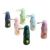 Parapluie de voyage ultra-léger mini pliable en cinq sections, personnalisable avec logo, le plus vendu pour la pluie