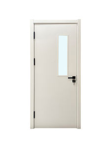 Porte en acier ignifugée homologuée UL 10C, porte métallique creuse ignifugée commerciale avec cadre et quincaillerie pour projets de construction - Product Image 2