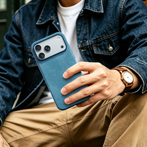 Funda Protectora Magnética Antigolpes con Patrón de Tela Vaquera de Alta Calidad L196 para iPhone 17 18 Pro Max, Antihuellas - Product Image 6