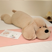 Peluche chien couché géant et adorable, compagnon de sommeil pour enfants, grand oreiller, cadeau pour petite amie