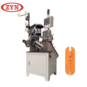 Máquina de montagem deslizante zíper automático para injetar pin box plástico zipper assembly machine