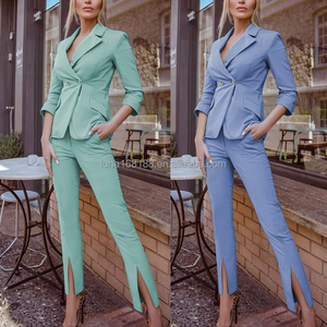 Costume de bureau formel sur mesure pour femmes Senior Sense, <span class=keywords><strong>blazer</strong></span> à paillettes de <span class=keywords><strong>luxe</strong></span> et pantalon ample, costume élégant pour femmes - Product Image 6