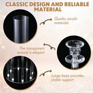 Candelero de acrílico con iluminación LED transparente para fiesta de boda, fecha romántica - Product Image 5