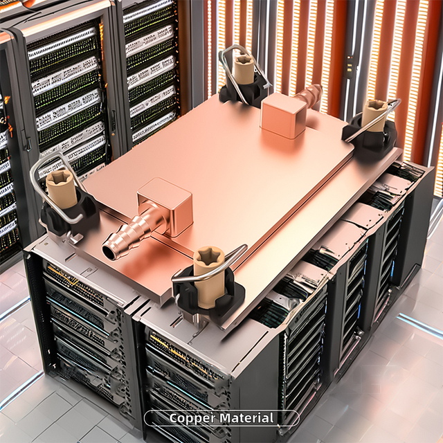 Factory OEM Copper CPU Water Cooler for Server LGA4189-4677 Model 100W Fanless LED Heatsink