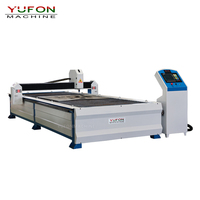 Machine de découpe plasma CNC YUFON pour conduits d'air HVAC, table de découpe avec réglage automatique de la hauteur de tension d'arc intégré.