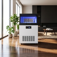 Machine à glaçons commerciale 300W haute performance, producteur de glaçons en cubes 70kg/jour, en acier inoxydable, économe en énergie, pour usage domestique et extérieur