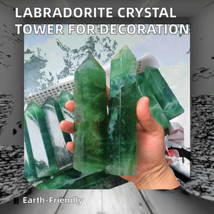 Cristales de Labradorita de Alta Calidad al por Mayor, Piedras Curativas Talladas y Grabadas, Obelisco Ecológico para Decoración del Hogar - Product Image 2