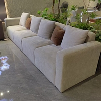 Canapé d'angle trois places de luxe moderne français en tissu chenille avec coussins écologiques et durables, petite taille, vente en gros