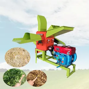 Mesin pemotong Chaff pengolahan umpan Mini multifungsi mesin pemotong Chaff pengolahan rumput hewan mesin Silage