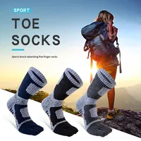 Chaussettes cinq doigts pour hommes, automne, randonnée en désert, à revers, séchage rapide, déodorantes, anti-ampoules, fines, respirantes, pour course en trail en extérieur