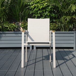 Chaise <span class=keywords><strong>de</strong></span> salle à manger <span class=keywords><strong>de</strong></span> luxe pour patio, résistante aux intempéries, en tissu maillé double couche, avec cadre en aluminium, qualité commerciale, pour usage extérieur – Offre Spéciale - Product Image 1