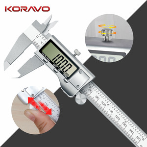 <span class=keywords><strong>Calibrador</strong></span> Digital <span class=keywords><strong>Vernier</strong></span> con Pantalla LCD Retroiluminada 2026, Escala de Acero Inoxidable de 200 mm, Precisión de 0.01 mm, Acabado Cromado Satinado, Estándar para el Hogar - Product Image 1