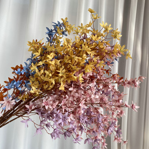 โรงงานดอกไม้เมย์หยู ดอกออนซิเดียมสีสันฤดูใบไม้ร่วง ดอกไม้ไหมขนาด 130 ซม. ดอกไม้ประดิษฐ์สำหรับตกแต่งบ้าน ช่อดอกไม้สำหรับจัดวาง - Product Image 3