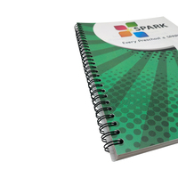 Carnet de notes mensuel/hebdomadaire A4/A5 à spirale, couverture rigide en PP/papier, écologique, avec logo personnalisé, lignage collège, 80 feuilles – Prix usine