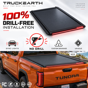 Couverture de benne rigide rétractable à LED pour Toyota Tundra, pour benne de 6,5 pieds, en alliage d'aluminium - Product Image 1