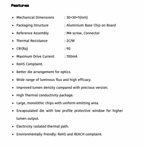 Polymatech Standard Cob Series FL09COB3030 Blanc doux 90 CRI Luminaire LED pour éclairage de rue et de route Conçu pour une luminosité uniforme et claire - Product Image 4