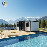 Maison mobile préfabriquée en acier léger de 20 pieds ou 40 pieds, 2, 3, 4 ou 5 chambres, pliable et extensible, mini-maison conteneur, villa de luxe préfabriquée