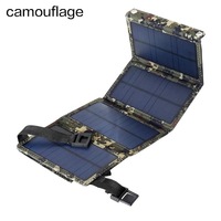 Sac solaire pliable 20w Batterie externe Mini panneau solaire pliable Chargeur de téléphone portable Imperméable Camouflage Charge solaire